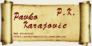 Pavko Karajović vizit kartica